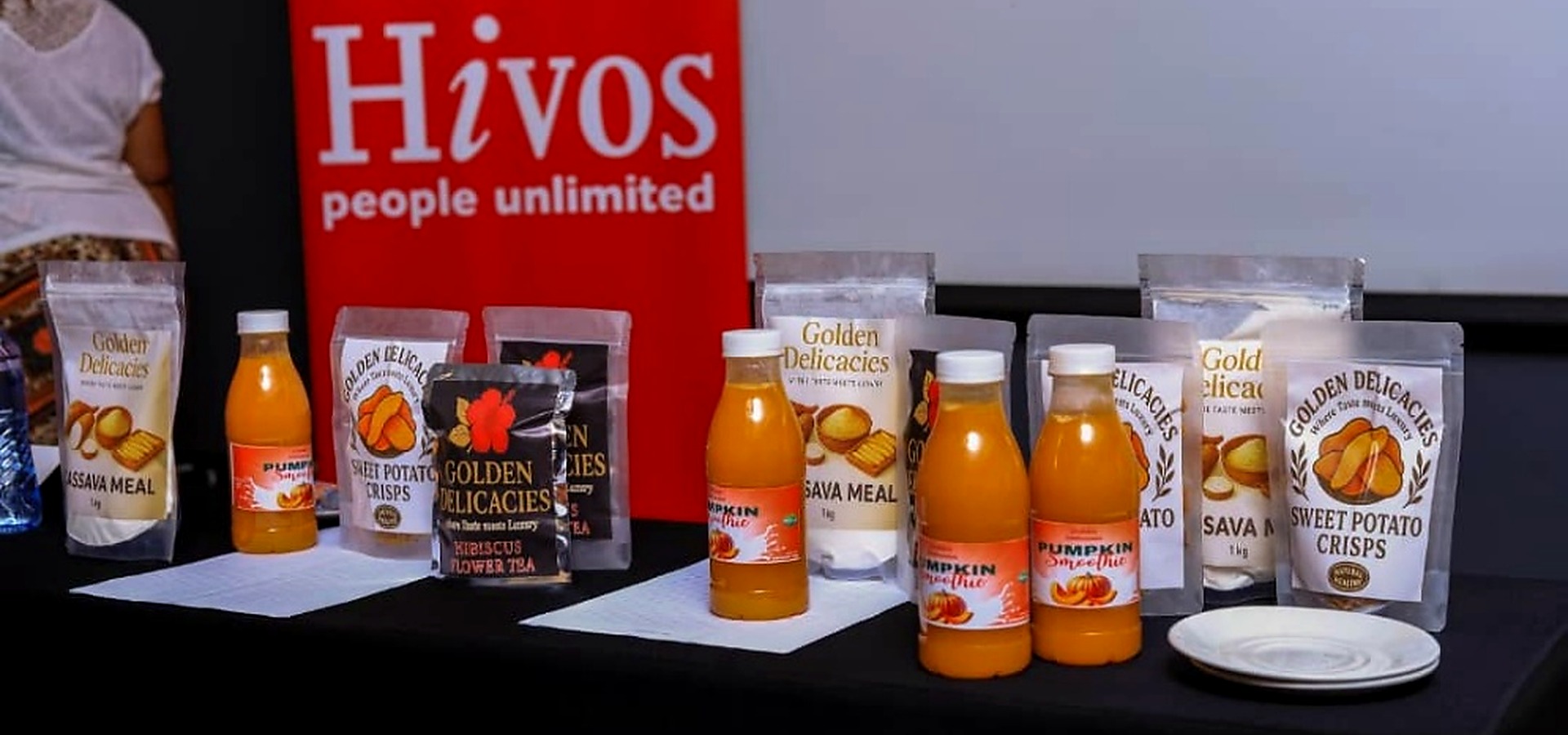 Value-added livelihood products displayed at an event